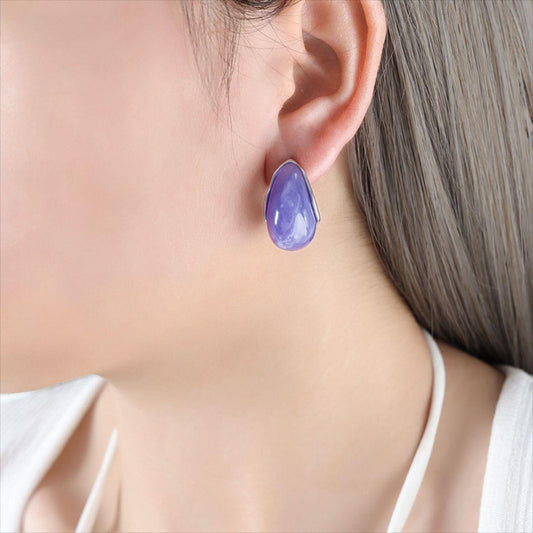 Resin Teardrop Earrings Carauana Store