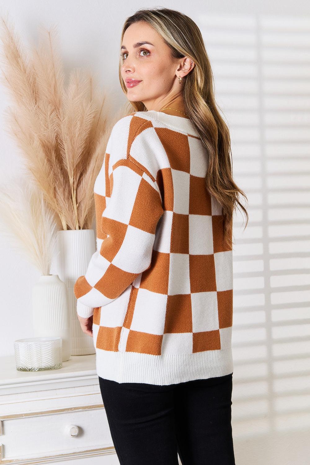 Angel Wings Double Take Button-Up V-Neck Dropped Shoulder Cardigan Carauana Store