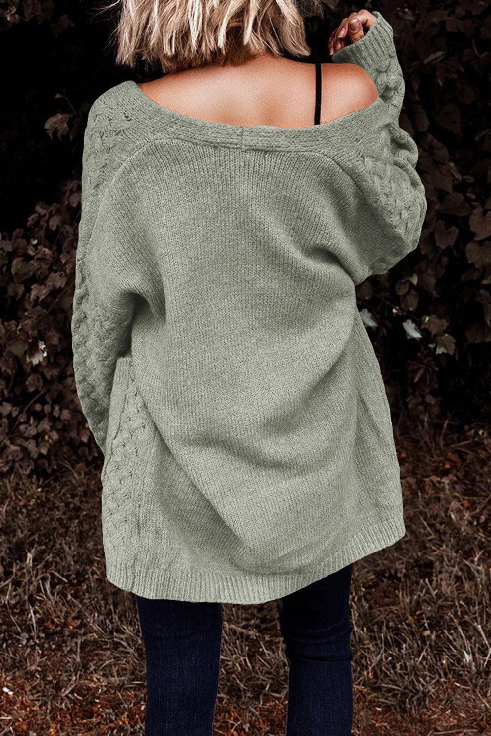 Open Front Dropped Shoulder Cardigan with Pockets Carauana Store