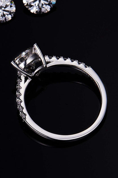 1 Carat Moissanite Triangle 925 Sterling Silver Ring Carauana Store