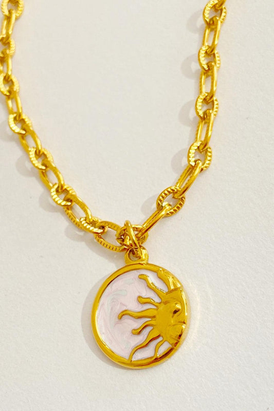 Round Pendant Stainless Steel Necklace Carauana Store