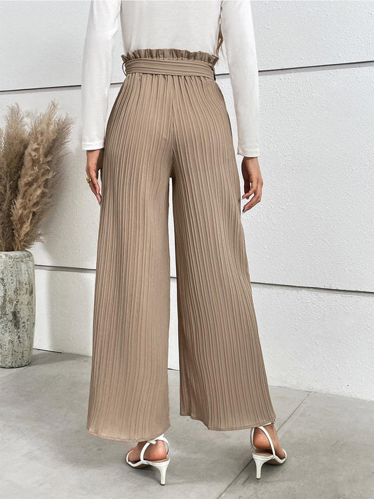 Tied Wide Leg Long Pants Carauana Store