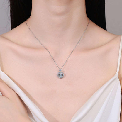 1 Carat Moissanite 925 Sterling Silver Necklace Carauana Store