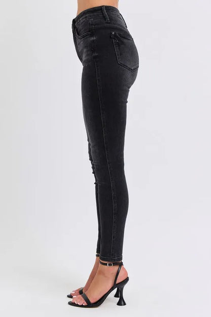 Judy Blue Full Size Mid Rise Tummy Control Skinny Jeans Plus Size