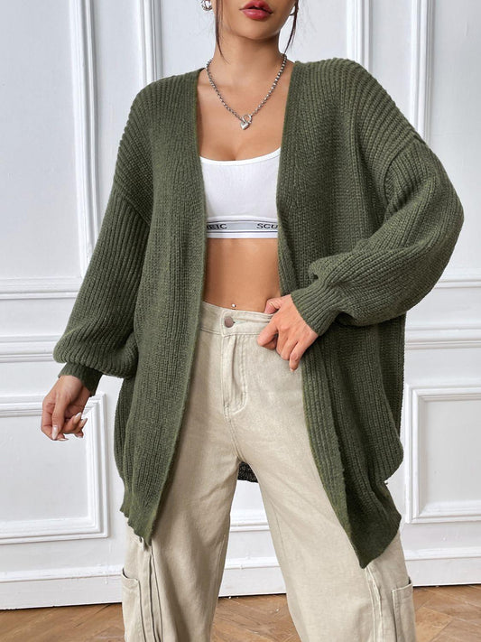 Open Front Long Sleeve Cardigan Carauana Store