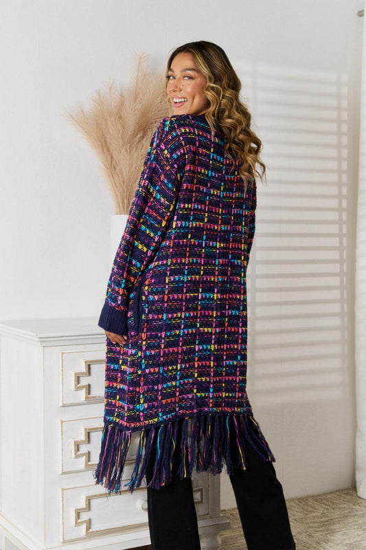 Angel Wings Fringe Hem Open Front Cardigan Carauana Store
