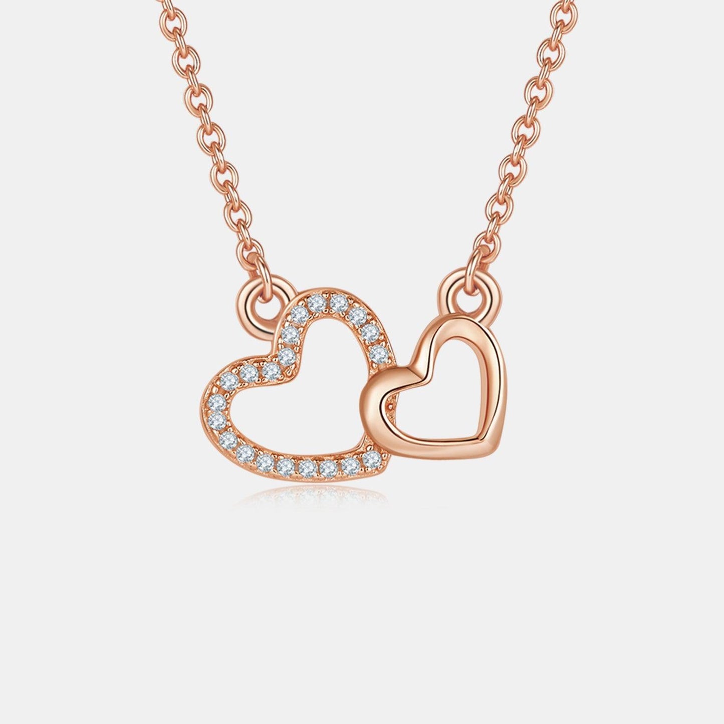 Moissanite 925 Sterling Silver Heart Necklace Carauana Store
