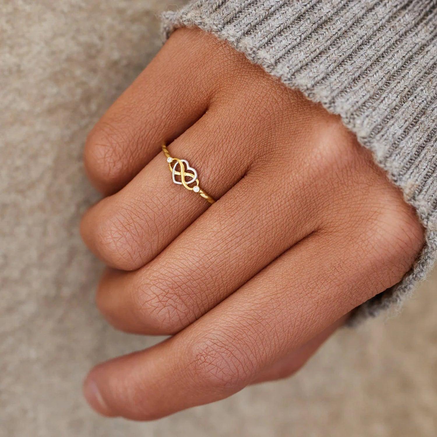 Number 8 Heart 925 Sterling Silver Ring Carauana Store