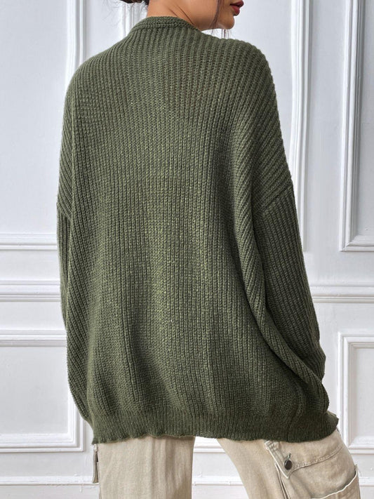 Open Front Long Sleeve Cardigan Carauana Store