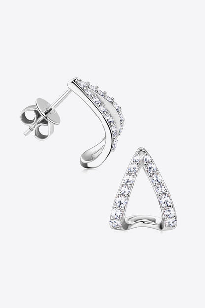 Moissanite Minimalist 925 Sterling Silver Earrings Carauana Store