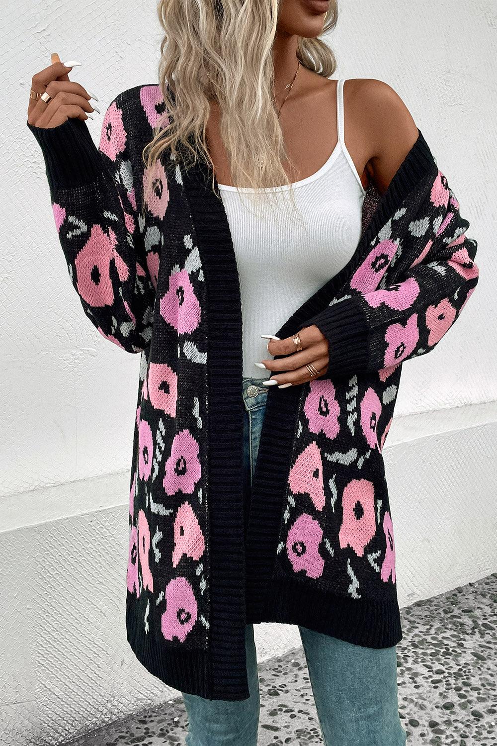 Perfee Open Front Longline Cardigan Carauana Store