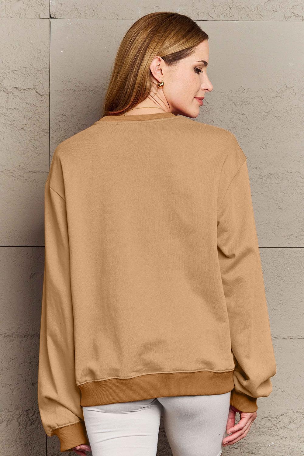 Simply Love Full Size LOVE Round Neck Sweatshirt Carauana Store