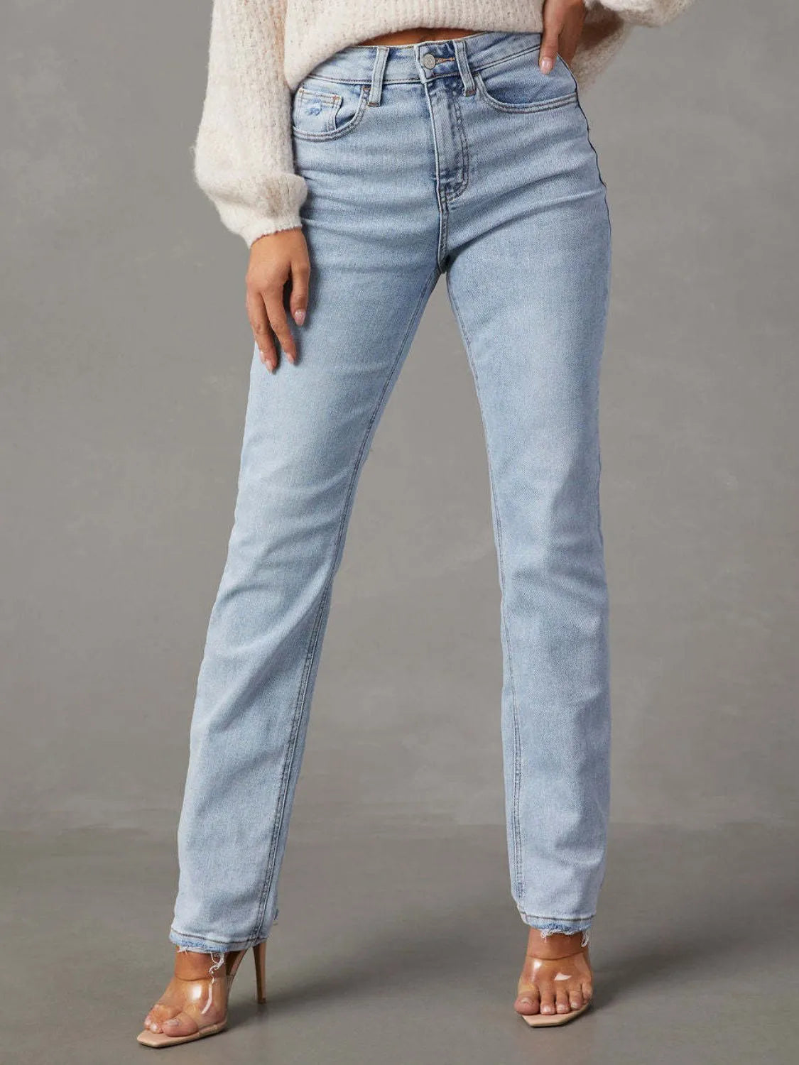High Rise Jeans with Pockets Carauana Store