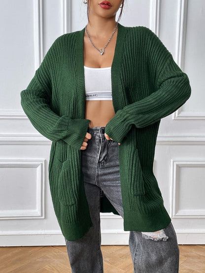 Open Front Long Sleeve Cardigan Carauana Store