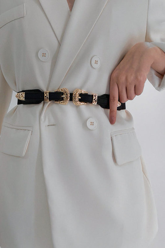 Double Buckle Elastic Belt Carauana Store