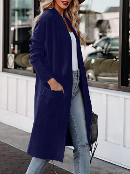 Open Front Dropped Shoulder Outerwear Carauana Store