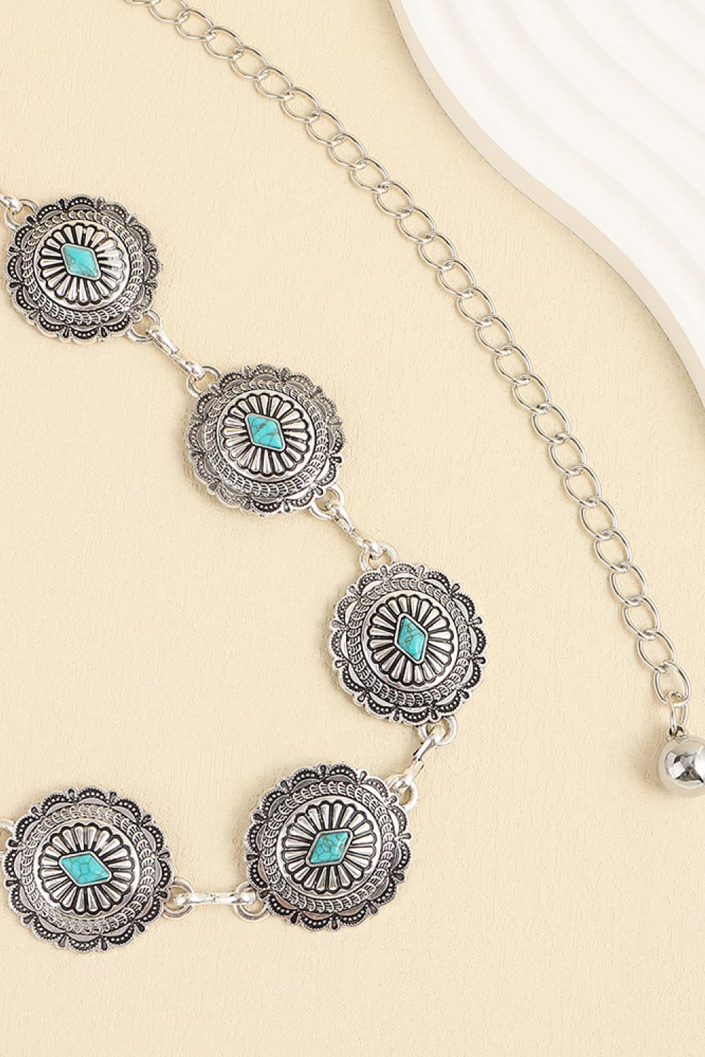 Vintage Turquoise Alloy Belt Carauana Store