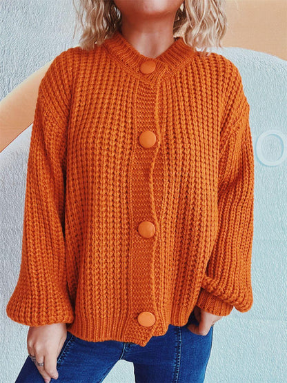 Button Up Long Sleeve Cardigan Carauana Store