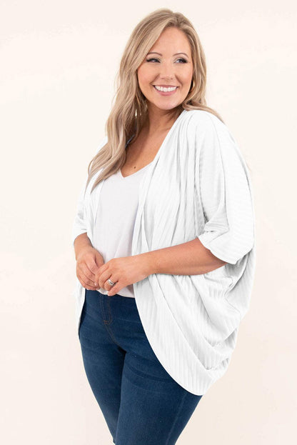 Plus Size Ribbed Cocoon Cover Up Carauana Store