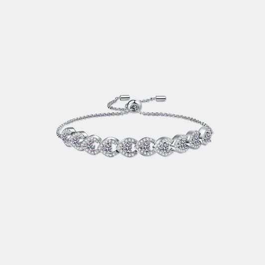 1 Carat Moissanite 925 Sterling Silver Bracelet Carauana Store