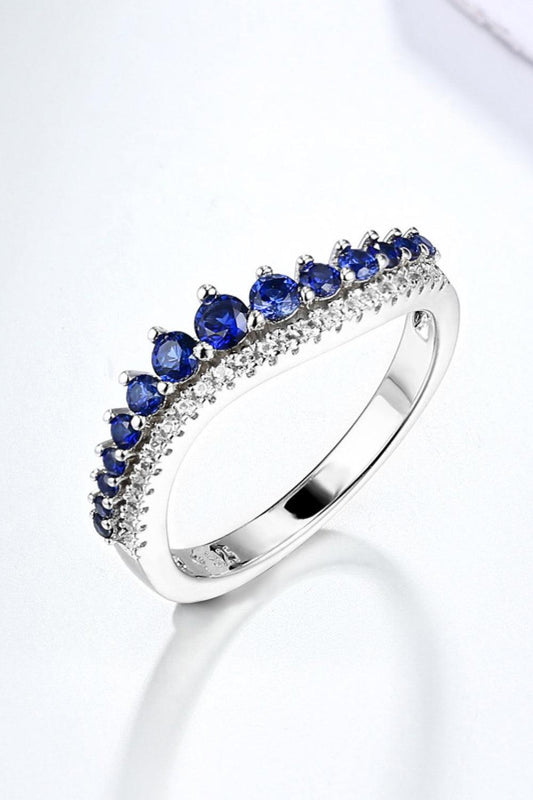 Lab-Grown Sapphire 925 Sterling Silver Rings Carauana Store