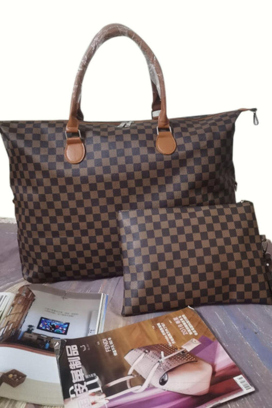 Checkered Two-Piece Bag Set Carauana Store