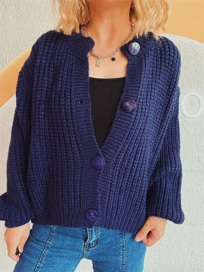 Button Up Long Sleeve Cardigan Carauana Store