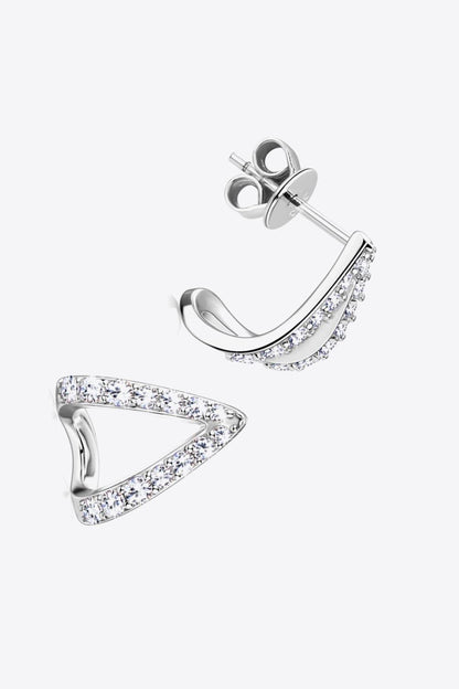 Moissanite Minimalist 925 Sterling Silver Earrings Carauana Store