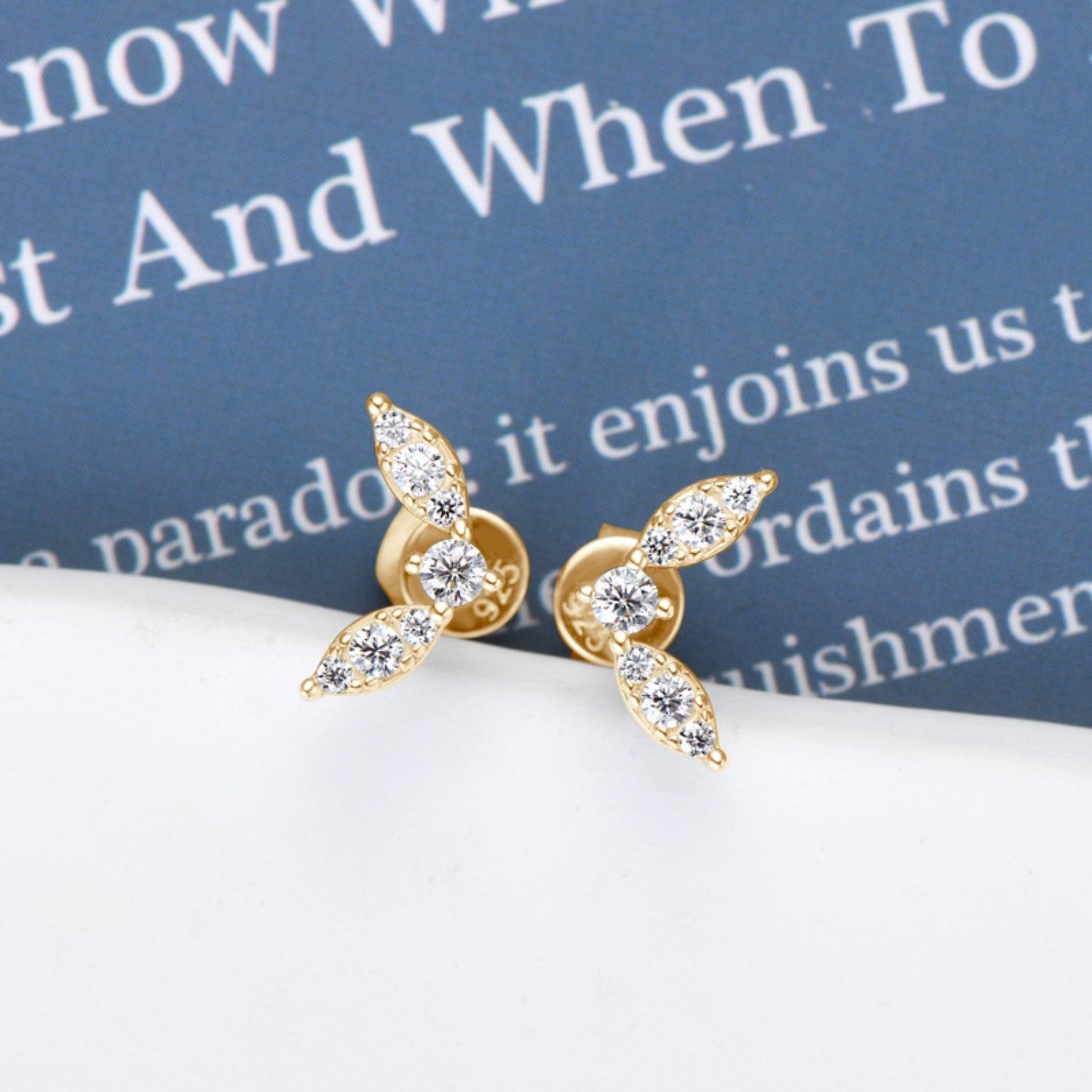 Moissanite 925 Sterling Silver Stud Earrings Carauana Store