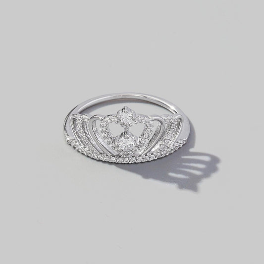Crown Shape Zircon 925 Sterling Silver Ring Carauana Store