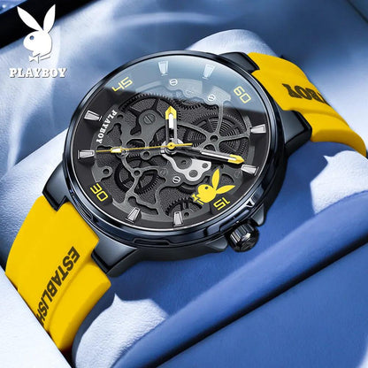 American PlayBoy Fashion Casual Men's Watch - Luxury Waterproof Luminous Quartz Wristwatch High Quality