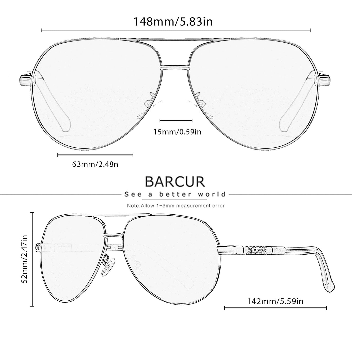 BARCUR Polarized Sunglasses