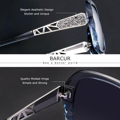 BARCUR Polarized Sunglasses UV400 Lady Fashion Gradient