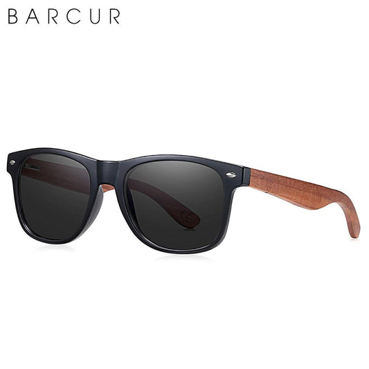 BARCUR Sunglasses Anti Blue Night Vision Mirror Free Wood Box Carauana Store