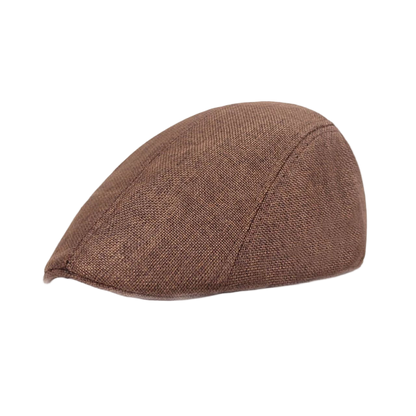 Brown flat cap