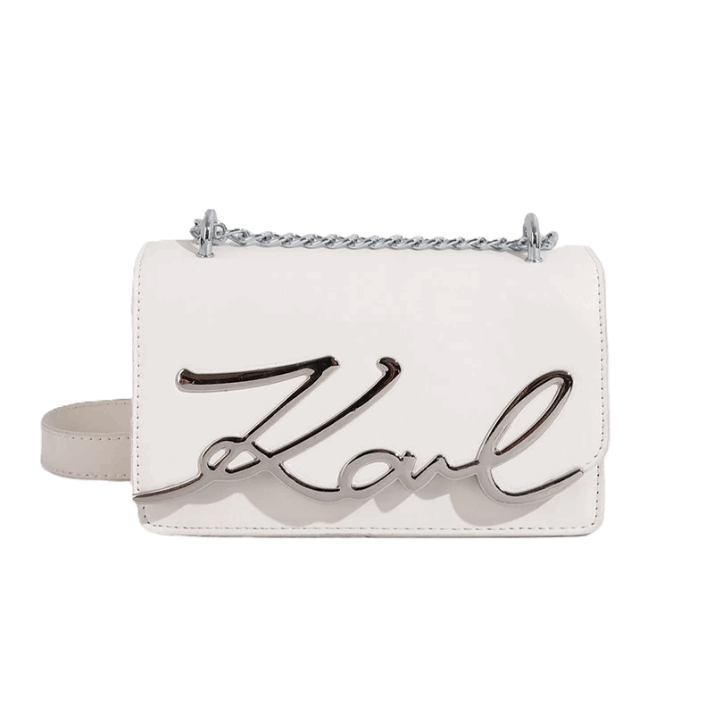 White CaRaUaNa Karl Clutch Bag