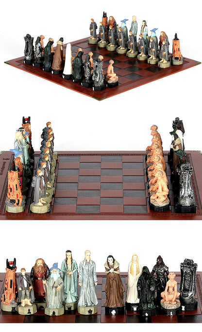 Chess Desktop Intelligence Game Movie Theme Toy Luxury Knight Hand-painted