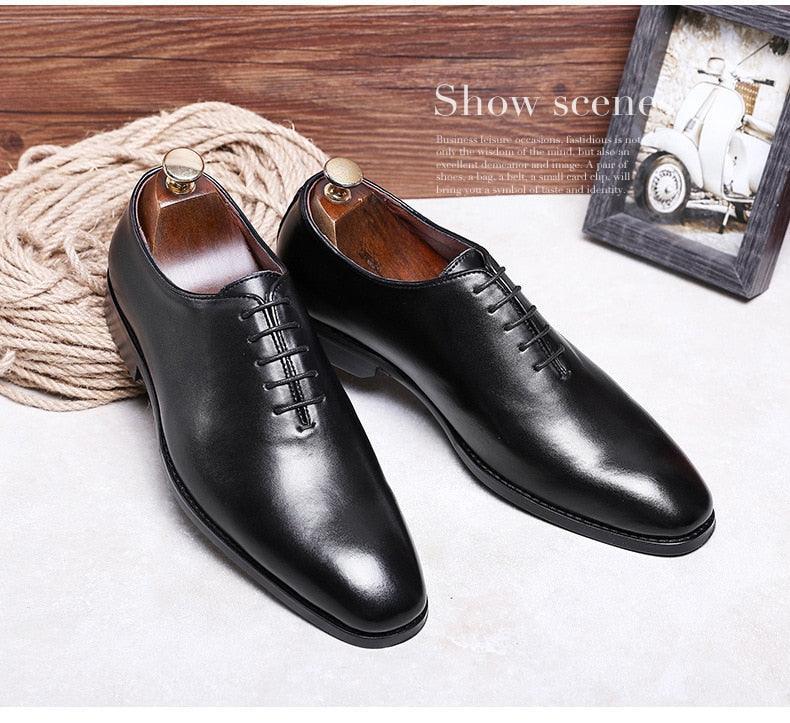 DESAI Men Business Dress Soft Genuine Leather Fashion Mens Comfortable Oxford Shoes