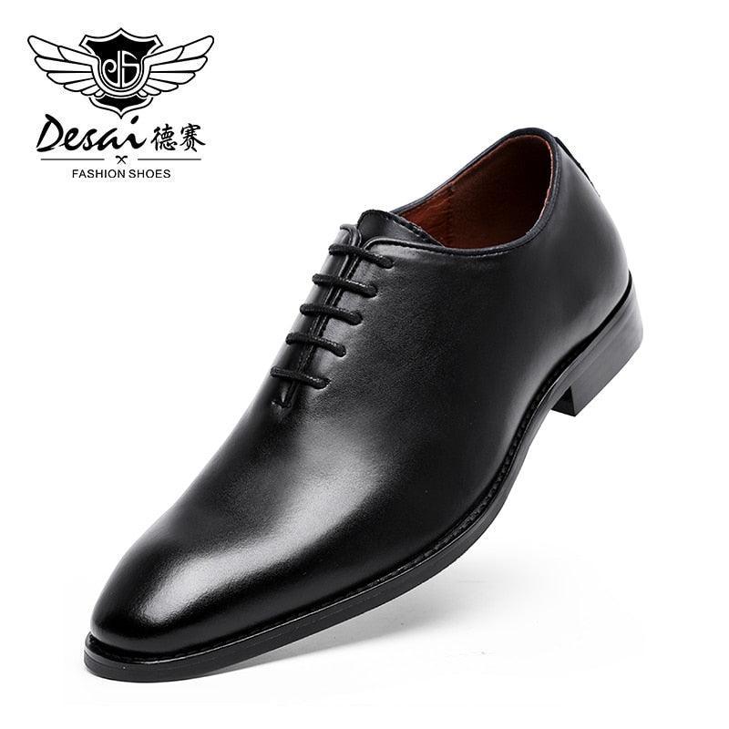 DESAI Men Business Dress Soft Genuine Leather Fashion Mens Comfortable Oxford Shoes