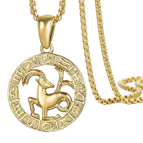 Zodiac Pendant Necklace | Gold-Filled Horoscope Necklace with 12 Signs
