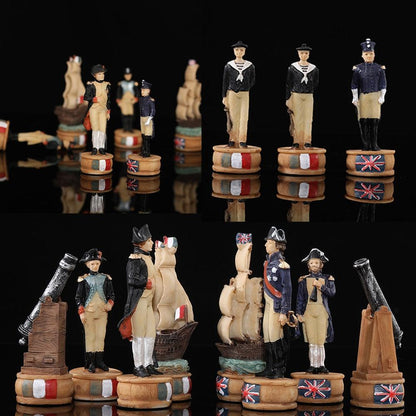 Historical Theme Resin Chess Figures 32 Painted Chess Game Gift Collection