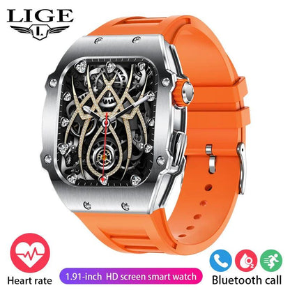 LIGE Smart Watch For Men Waterproof Bluetooth Call Heart Rate Monitor