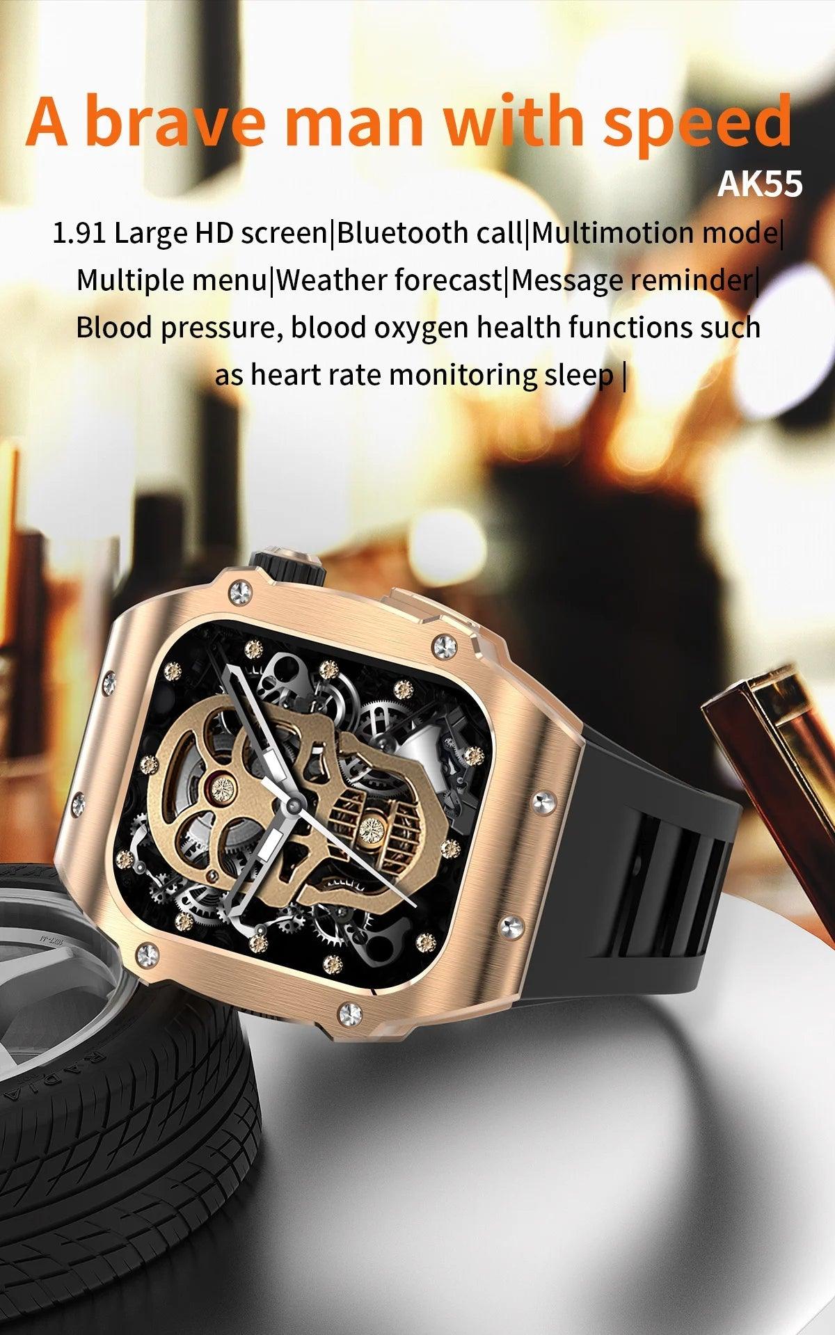 LIGE Smart Watch For Men Waterproof Bluetooth Call Heart Rate Monitor