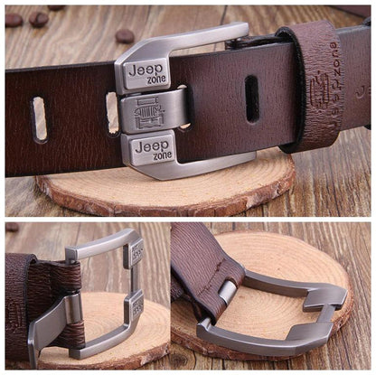 Luxury Belt for Men Genuine Leather Belt Metal Pin Buckle High Quality Famous Brand Designer Waist Strap Belts for Jeans Men