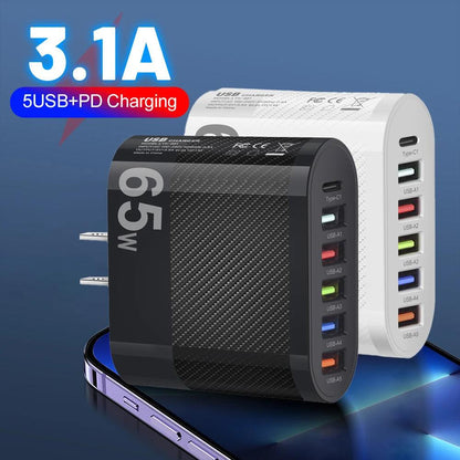 Mobile Phone Charger | Fast Charging | 5USB+Type-C