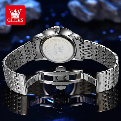 OLEVS Men's Watches Fashion Trend Crescent Shaped Dial Original Quartz Watch