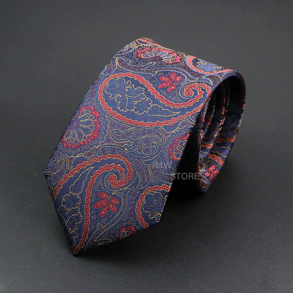 Patterned tie on a dark gray background