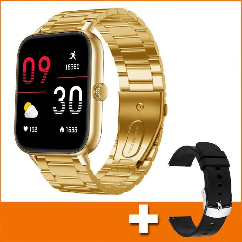 Trosmart Fusion: Where Fashion Meets Functionality in a Timeless Symphony|Smartwatch Golden For Android IOS Unisex