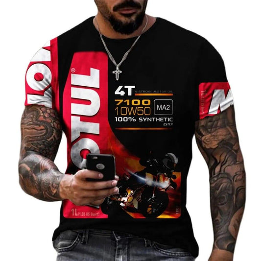 Vintage Men's T-shirts 3d Printed Racing moto, Tops Fashion t-Shirt For Mens,Oversized Tees Carauana Store