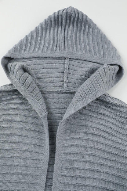 Open Front Longline Hooded Cardigan Carauana Store